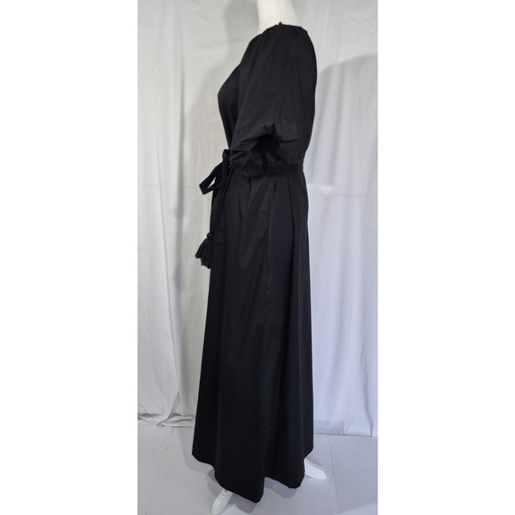 Peruvian Connection *In Black* Savannah Puff Sleeve Midi Dress Small - Picture 6 of 10
